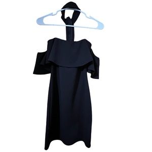 Blue Blush Black Dress, Size S, Off shoulder